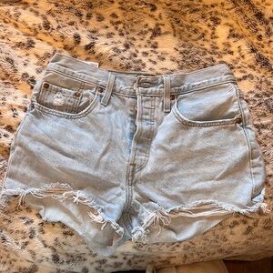 Levis 501 jean shorts.